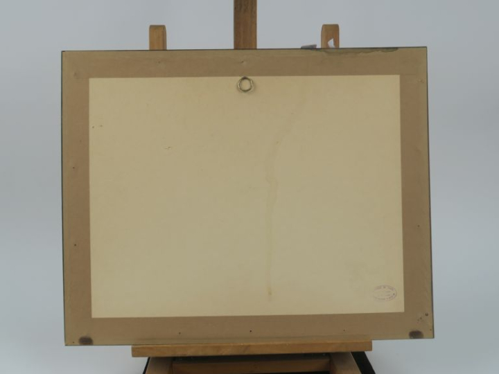 Philippe HURTEAU. "Composition géométrique". Aquarelle, monogrammée en