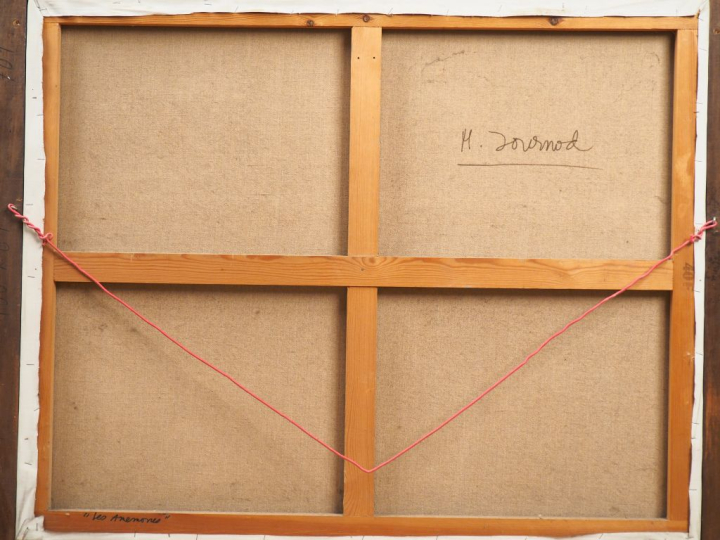 Monique JOURNOD. "Le grand bouquet". Huile sur toile, signée en bas à 