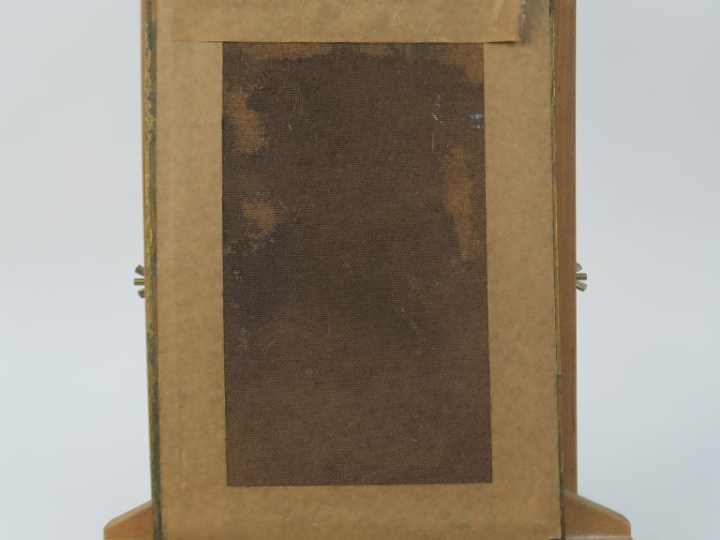 LEPIDI. "Elégants sur la plage". Huile sur panneau, signée en bas à dr