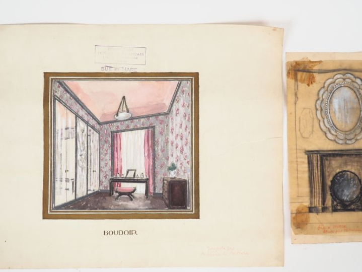 Maurice LE POITEVIN pour SUE et MARE. Projets pour un salon et un boud