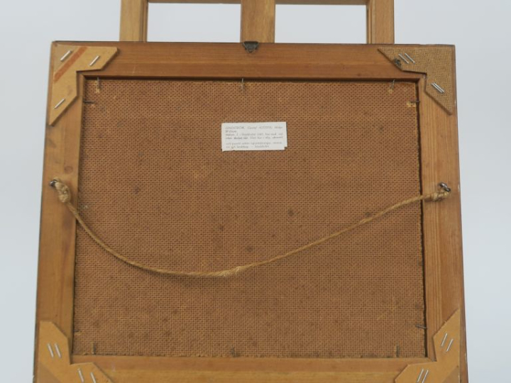 G, LINCHTROM. "Paysage d'hiver". Huile sur isorel, signée en bas à gau