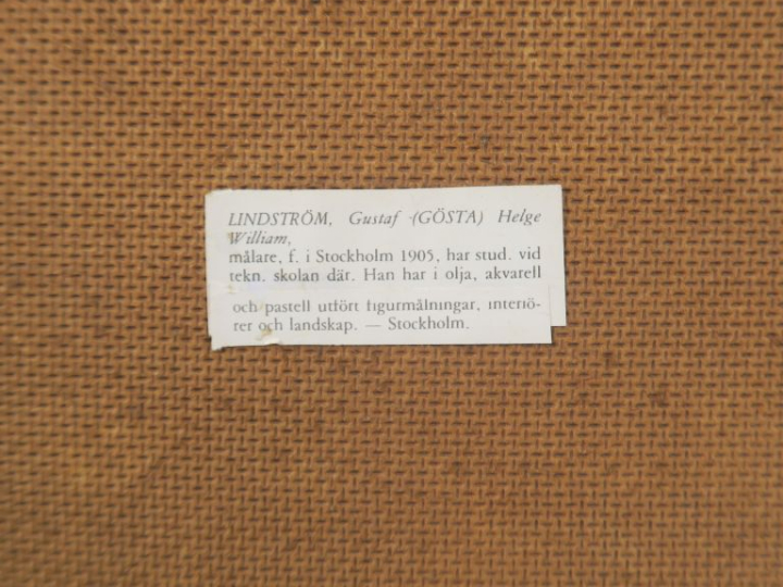 G, LINCHTROM. "Paysage d'hiver". Huile sur isorel, signée en bas à gau