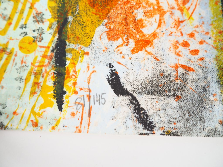 Roberto MATTA. "Sans titre". Lithographie en couleur contresignée en b