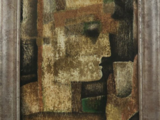 Vente aux enchères Jose OSTRIA. "Le verre d'eau". Huile sur isorel, signée en bas à gauch