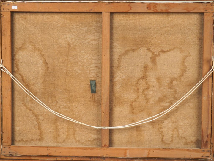 Jules-Georges PASCAL. "Nature morte aux poissons et crustacés". Huile 