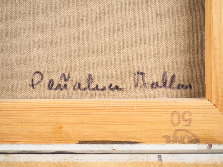 PEÑALVER MALLON. "Composition abstraite". Huile sur toile, signée en b