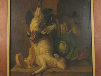 Vente aux enchères D. PERACHON. "Nature morte". Huile sur toile, signée en bas à gauche e