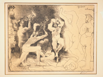 Vente aux enchères Pablo PICASSO. "la danse des faunes". 1957 Lithographie Mourlot 291. B