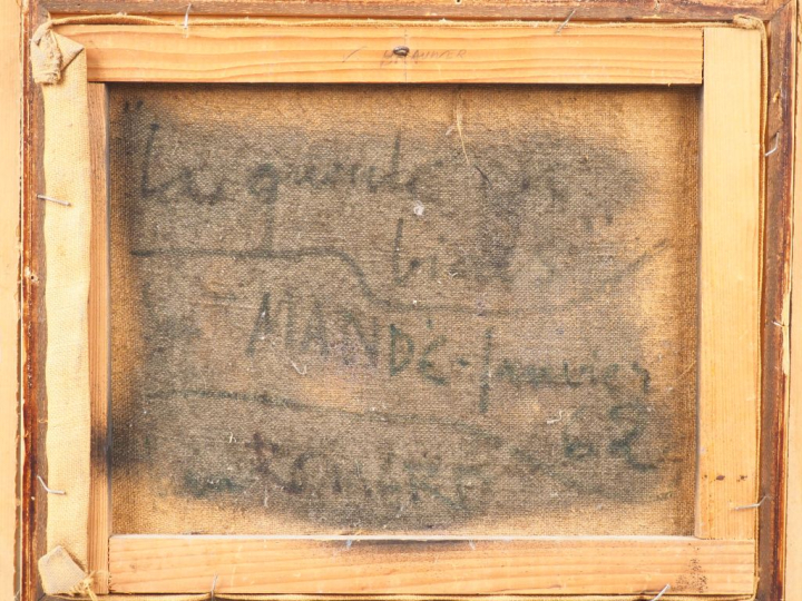 Juan ROMERO. "Portrait". Huile sur toile, signée en bas à gauche et da