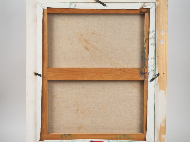 Gordon SEWARD. "Portrait fauve". Huile sur toile, signée en bas à gauc