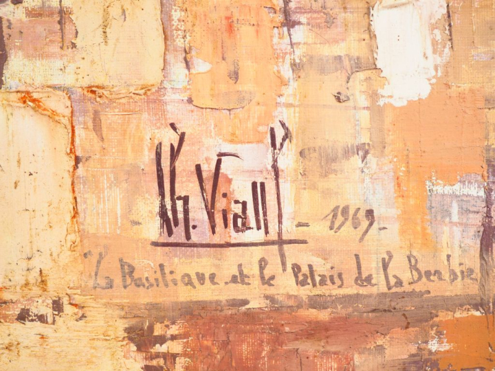 Christian VIALLE. "La basilique et le palais de la Berbie" Huile sur t