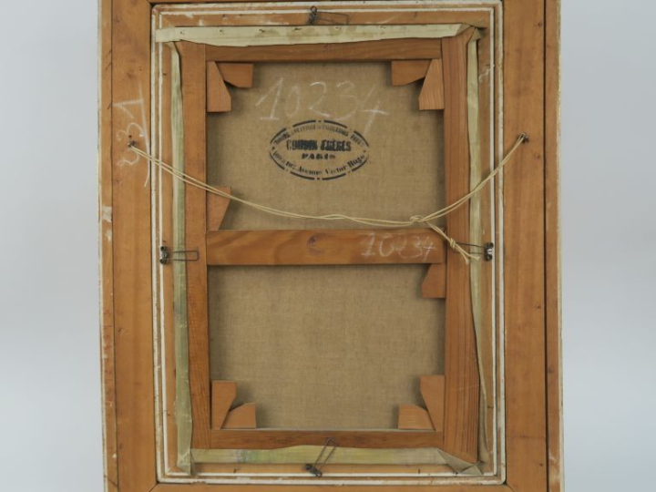 Marcel VERTES. "Profil de jeune fille". Huile siur toile, signée en ha