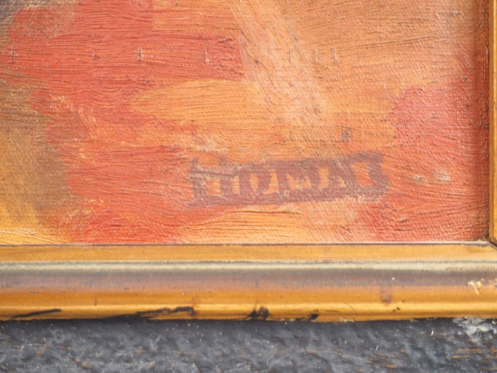 Ecole française XXème. "Nature morte". Huile sur toile, signée en bas 