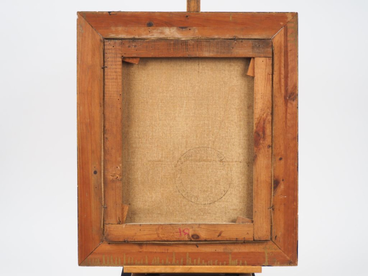 Ecole française XXème. "Nature morte". Huile sur toile, signée en bas 