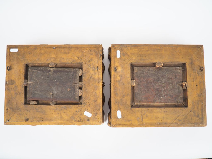 Ecole française fin XIXème début XXème. "Marine". Paire d'huiles sur p