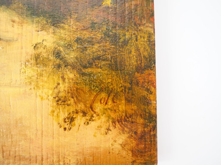 Ecole française fin XIXème - début XXème. "le retour des lavandières".