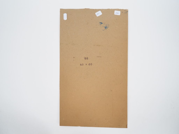 Ecole française XXème. "Jeune élégante des années 30". Technique mixte