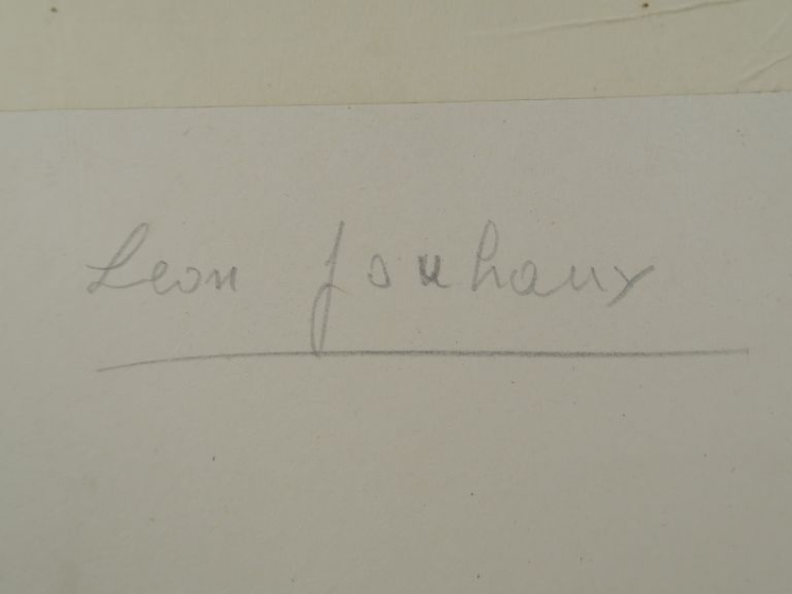 Léon JOUHAUD.(attribué à) "le couple". Dessin, non signé Dim. (à vue) 