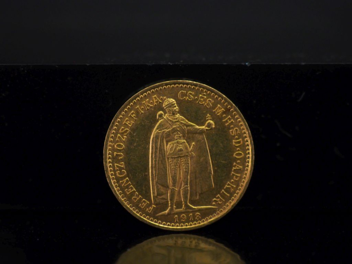 Pièce de 10 Korona or, 1913. FRAIS ACHETEURS 10% HT.   