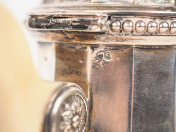	Service trois pièces Napoléon III en argent 925, poinçon Minerve, mod