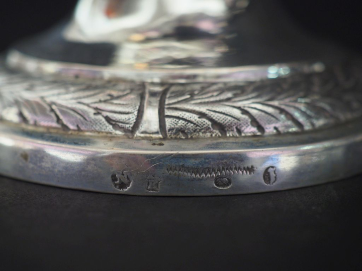Service à café et à thé de style Louis XVI en argent 925, poinçon Mine