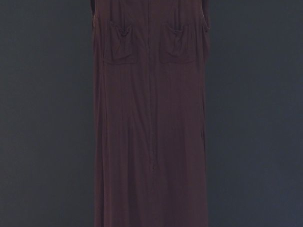 YVES SAINT LAURENT, Rive gauche Petite robe tunique sans manche marron