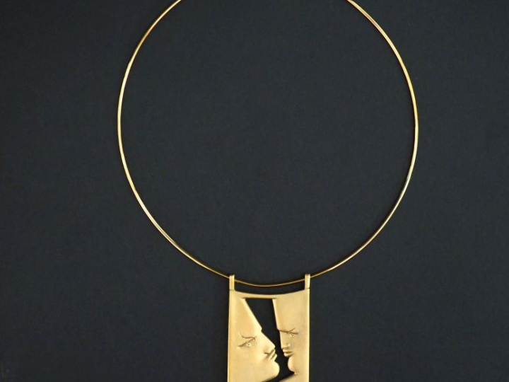 Jean COCTEAU (d'après),  Collier torque "Les gardiens de l'Olympe" en 