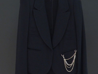 Vente aux enchères SONIA RYKIEL,  Ensemble de tailleur noir en laine (91%) et polyamide (