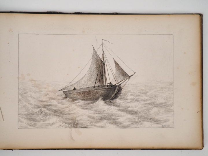 Hippolyte ROUX. Album de dessins comprenant 22 compositions, porte une