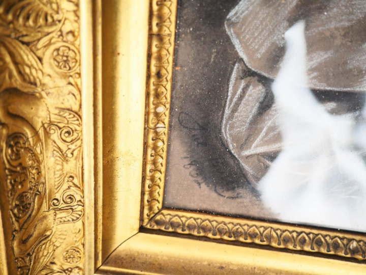 Julien Leopold BOILLY. "Portraits des sœurs Ramel". 2 dessins réhaussé