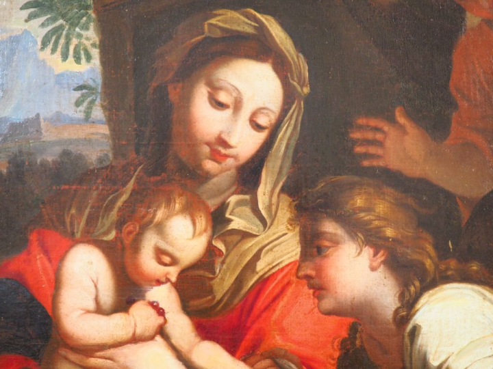 Ecole XVIIème, Entourage de Jacques STELLA (1506 - 1657). "L'offrande 