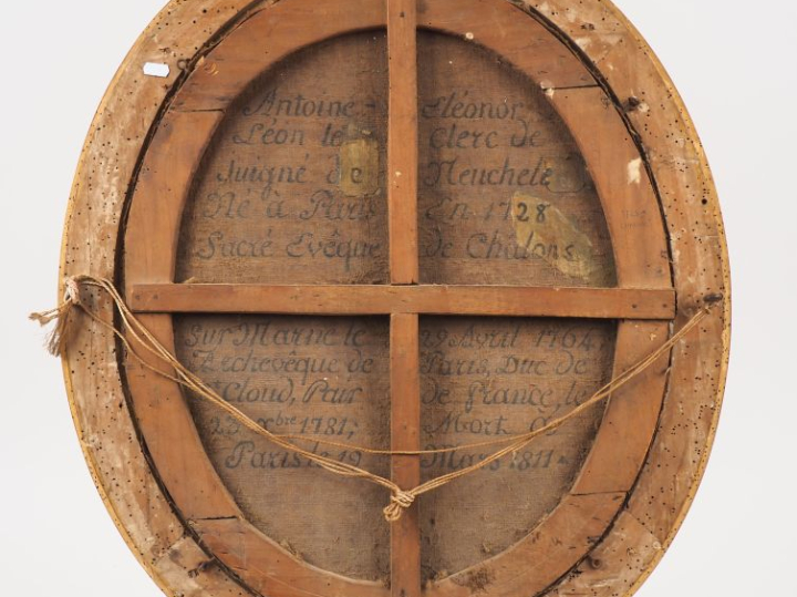 Ecole française fin XVIIIème - début XIXème. "Portrait de Monseigneur 