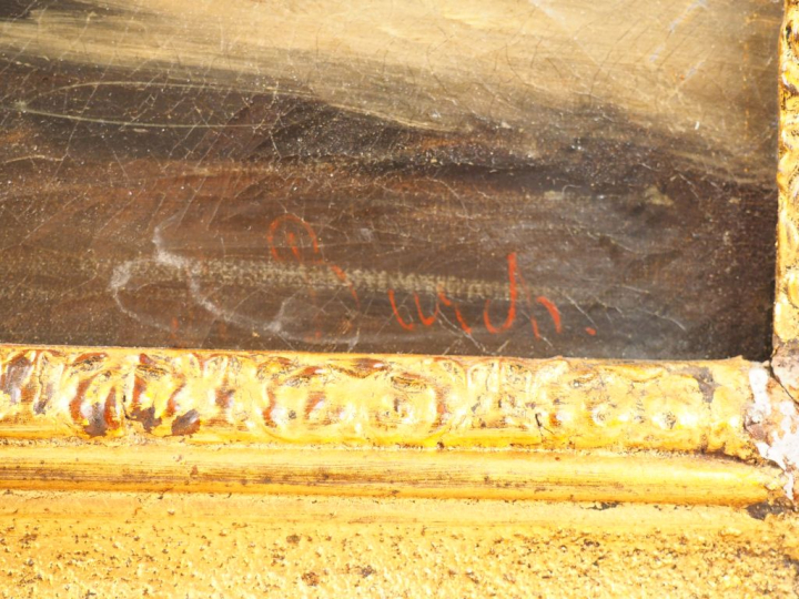 Charles LEICKERT (dans le goût de). "La campagne hollandaise enneigée"