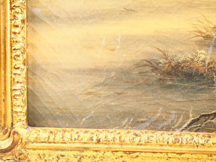 Charles LEICKERT (dans le goût de). "La campagne hollandaise enneigée"