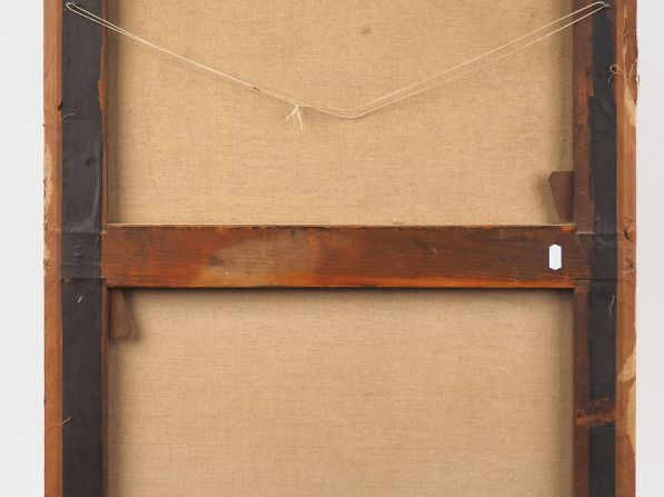 Ecole française XIXème. "Scène de courre". Huile sur toile. Dim. 88 x 