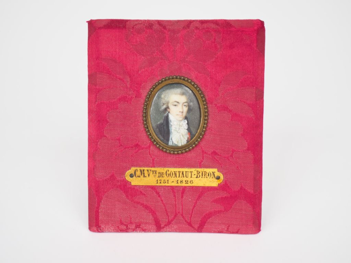 Miniature fin XVIIIème - début XIXème. "Portait du vicomte de Gontaut 