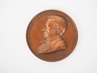 Vente aux enchères VIENNET.  Médaille maçonnique en bronze du grand maître du rite écossa