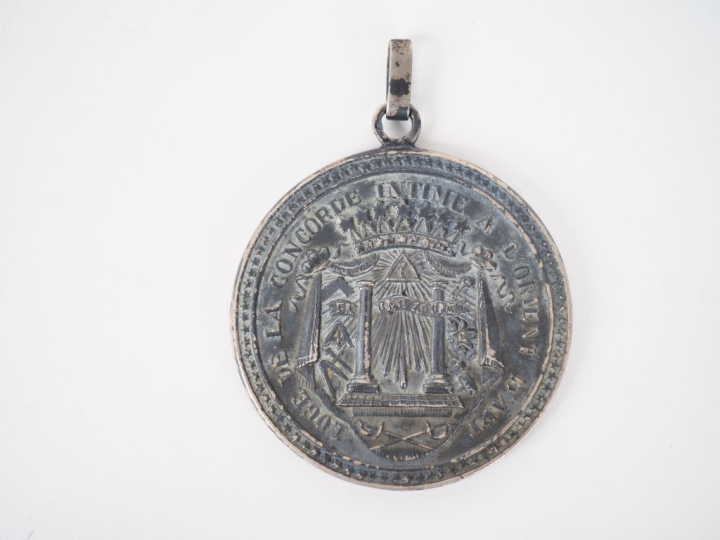 Médaille maçonnique, Orient d'Apt "la concorde intime".
