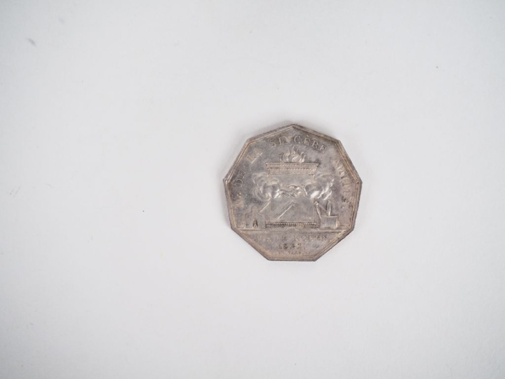 Médaille maçonnique en argent, Orient de Rouen loge de "la sincère ami