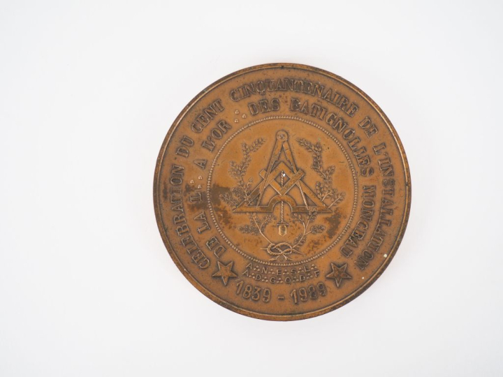 Médaille maçonnique en bronze, Grand Orient de France loge "étoile pol