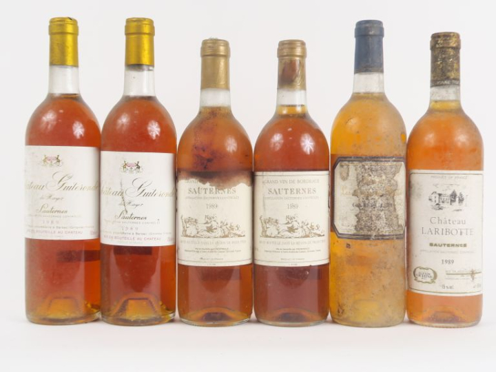 6 BOUTEILLES SAUTERNES DIVERS - 1989