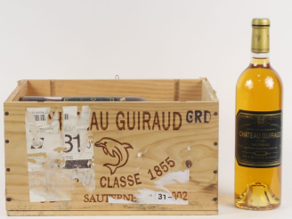 Vente aux enchères 6 BOUTEILLES CHÂTEAU GUIRAUD 1er CC SAUTERNES - 2002 - CBO