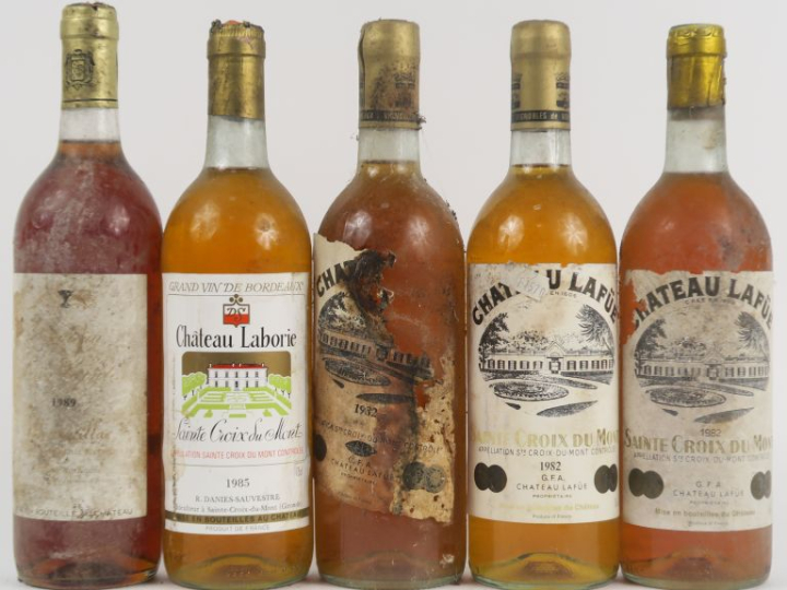 5 BOUTEILLES SAUTERNES DIVERS