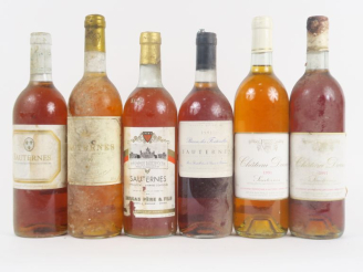 Vente aux enchères 6 BOUTEILLES SAUTERNES DIVERS