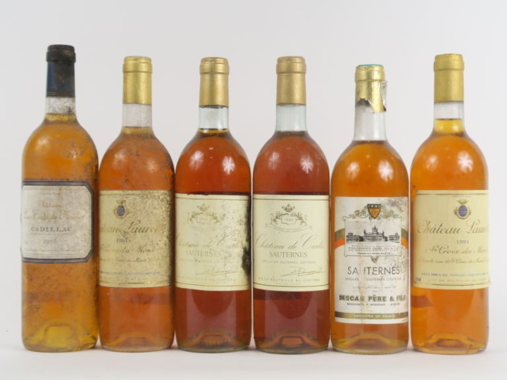 6 BOUTEILLES SAUTERNES DIVERS 