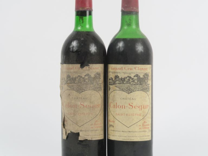 2 BOUTEILLES CHÂTEAU CALON SÉGUR GCC ST ESTEPHE - 1976 - LB/MEP/EA/1 C