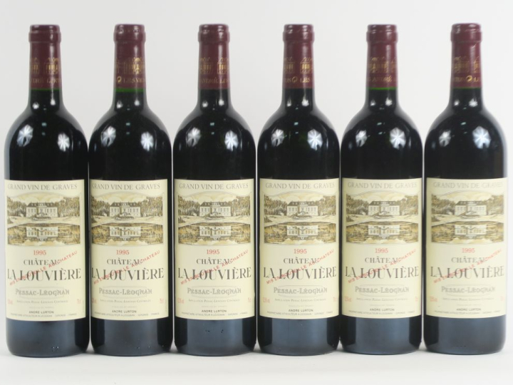 6 BOUTEILLES CHÂTEAU LA LOUVIÈRE GRAVES - 1995 - CBO
