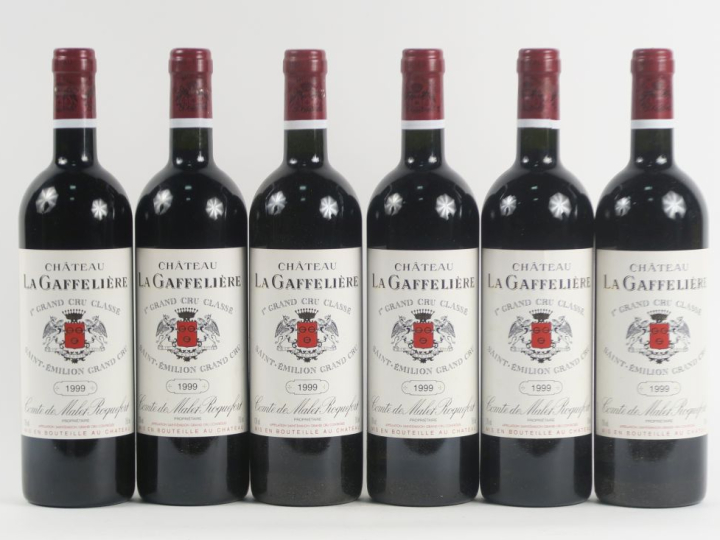 6 BOUTEILLES CHÂTEAU LA GAFFELIÈRE 1er GCC ST EMILION - 1999 - CBO