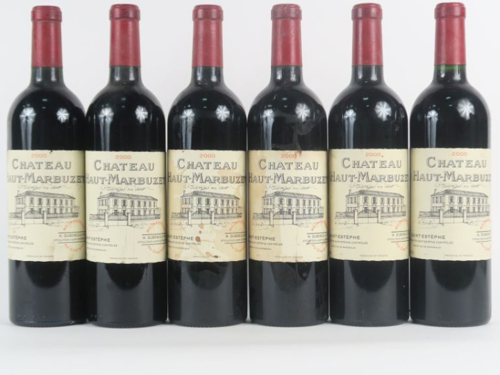 6 BOUTEILLES CHÂTEAU HAUT MARBUZET ST ESTEPHE - 2000 - 3 ELT