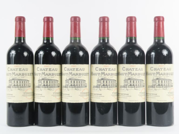 6 BOUTEILLES CHÂTEAU HAUT MARBUZET ST ESTEPHE - 2001